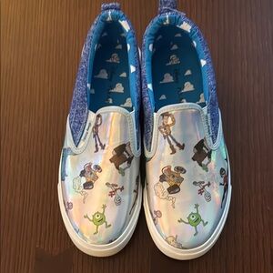 Disney Silver and Blue Sneakers with Whimsical Design